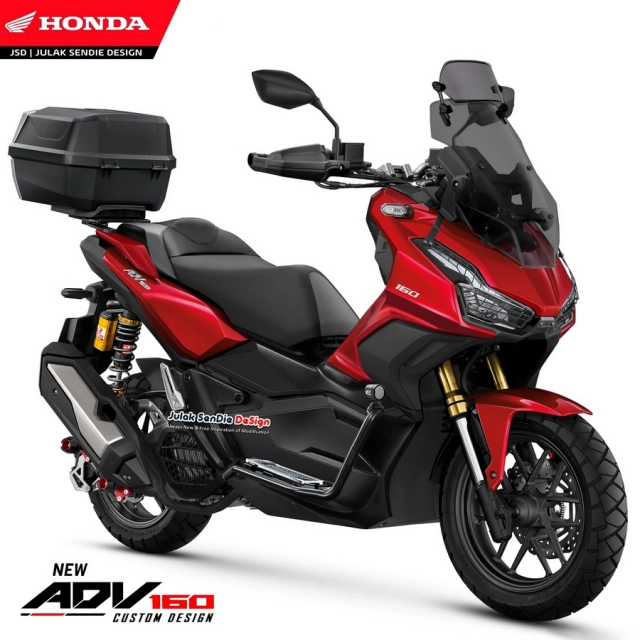 Hé lộ hình ảnh render honda adv160 thế hệ mới - 4