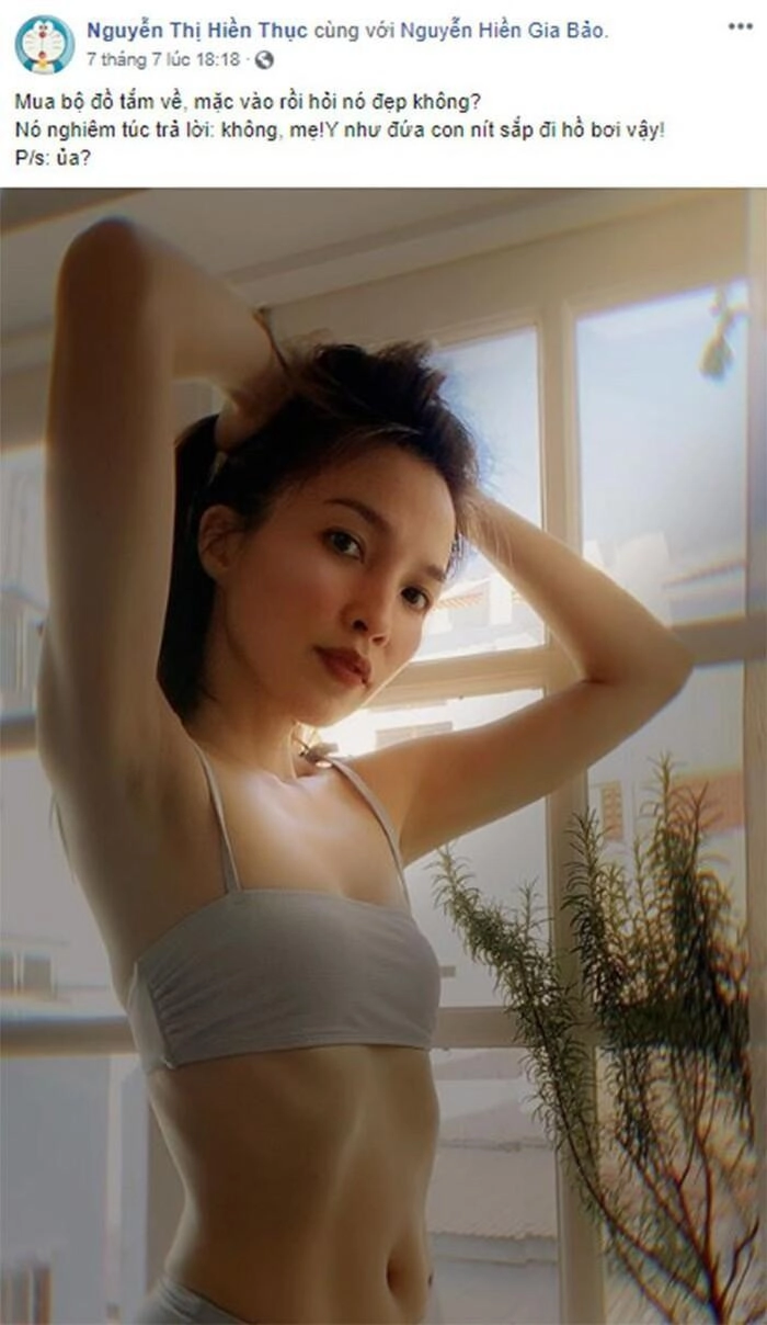 Hiền thục đón không khí hè với bikini tí hin nhưng lại bị fan ví như tivi siêu phẳng - 12