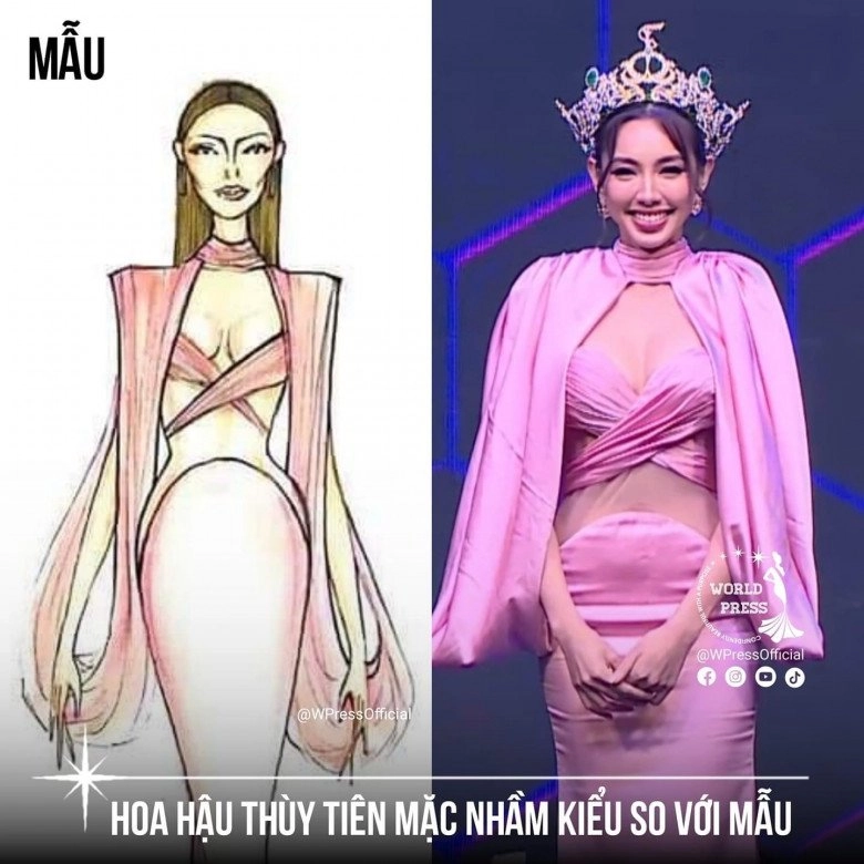 Hoa hậu nguyễn thúc thuỳ tiên diện đầm sai kiểu stylist liền bóc phốt trên mạng xã hội - 2