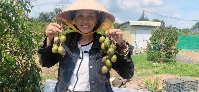 Hoa hậu oanh yến cứ đụng đầu giường là đẻ 34 tuổi làm mẹ 6 con tự trồng rau nuôi cá chăm con - 9