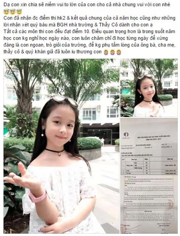 Hoa khôi nhí cần thơ khoe thành tích học tập cuối năm đạt học sinh giỏi lên thẳng lớp 8 - 7