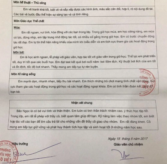 Hoa khôi nhí cần thơ khoe thành tích học tập cuối năm đạt học sinh giỏi lên thẳng lớp 8 - 8