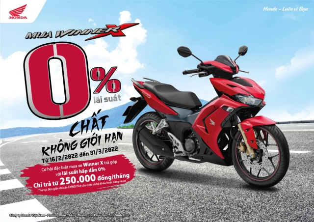 Honda việt nam ưu đãi lớn mua winner x 0 lãi suất - chất không giới hạn - 1