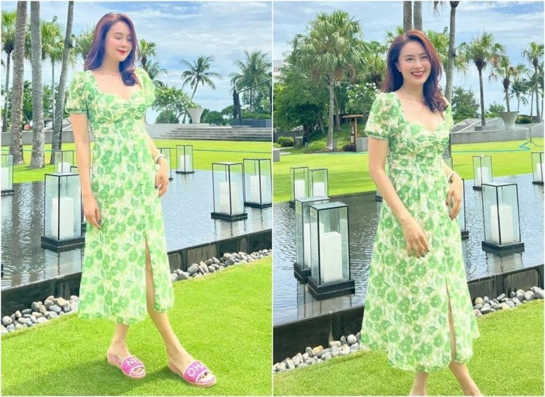 Hồng diễm cứ đi biển là mang cả vali đồbánh bèou40 rửa mắt chị em với bao laváy xinh - 3