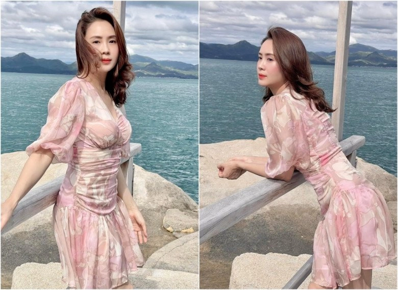 Hồng diễm cứ đi biển là mang cả vali đồbánh bèou40 rửa mắt chị em với bao laváy xinh - 4