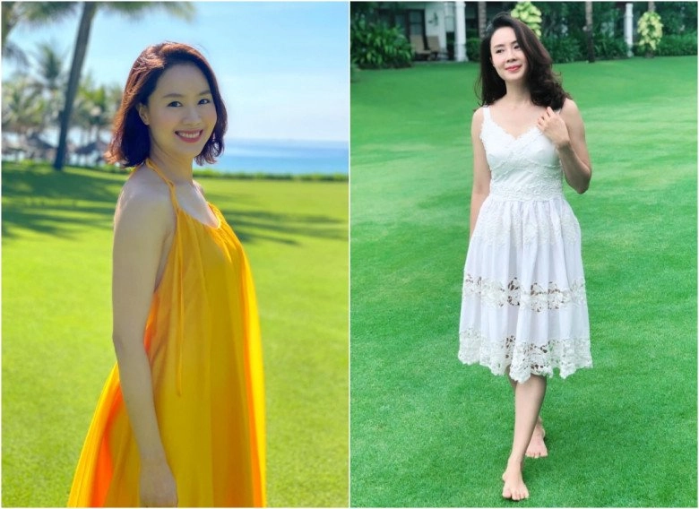 Hồng diễm cứ đi biển là mang cả vali đồbánh bèou40 rửa mắt chị em với bao laváy xinh - 7