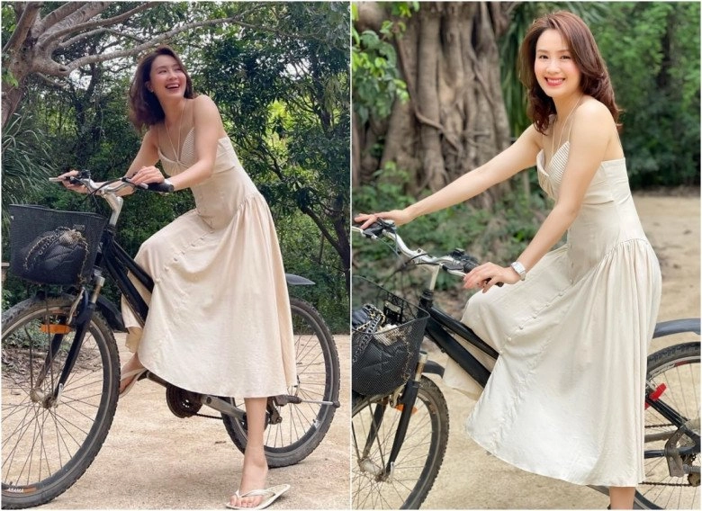 Hồng diễm cứ đi biển là mang cả vali đồbánh bèou40 rửa mắt chị em với bao laváy xinh - 8
