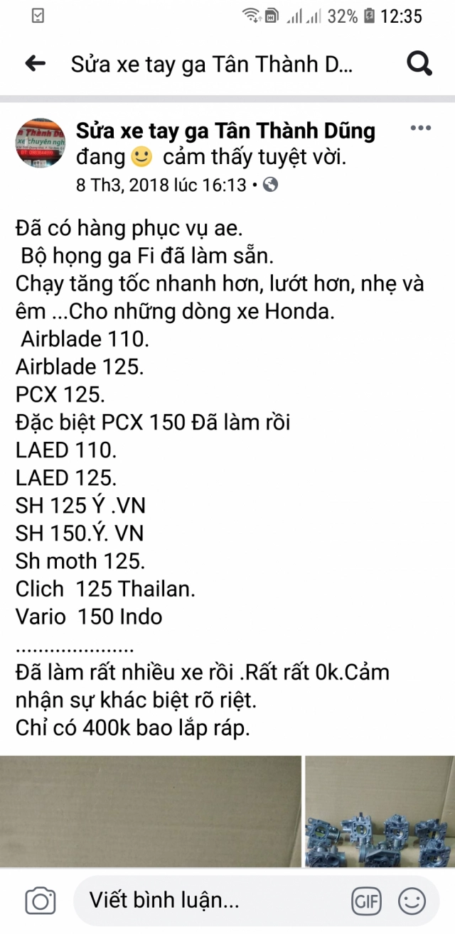 Họng ga xe airblade fi 2010 - 1