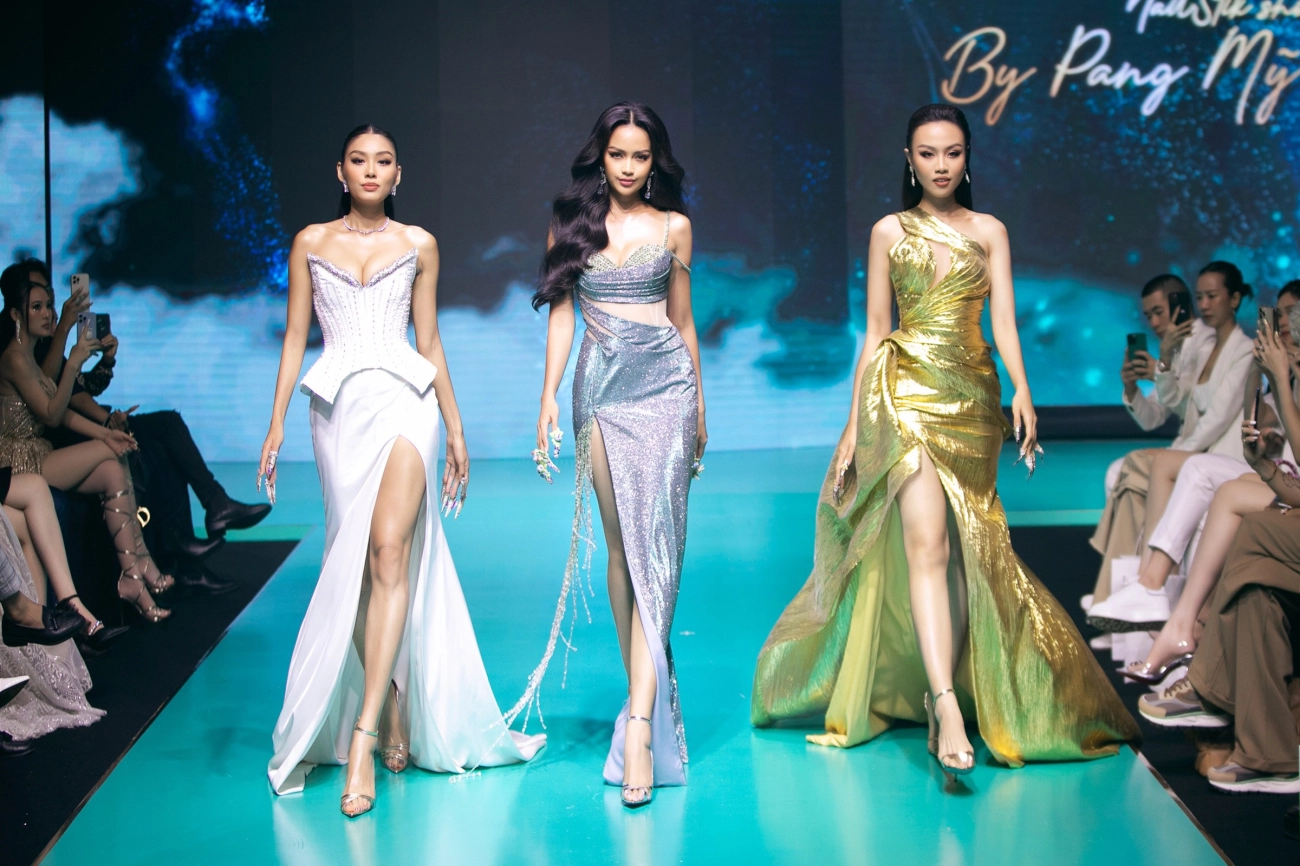 hú tim khoảnh khắc ngọc châu dẫm váy thủy tiên trên sàn catwalk và sự nhanh trí của thảo nhi - 1