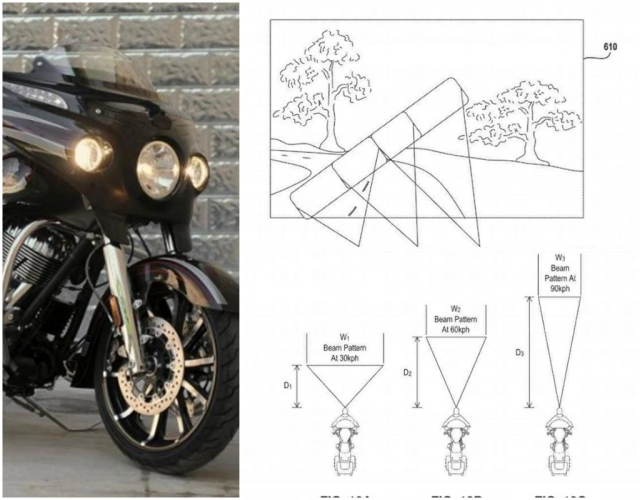 Indian motorcycle tiết lộ thiết kế đèn pha mới điều chỉnh ánh sáng theo môi trường góc cua tốc độ - 1