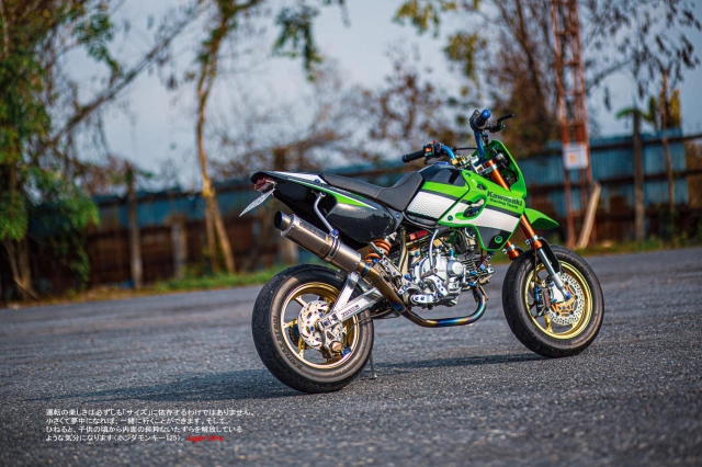 Kawasaki ksr 110 toát ra vẻ nguy hiểm với dàn chân thắng là cắm đầu - 19