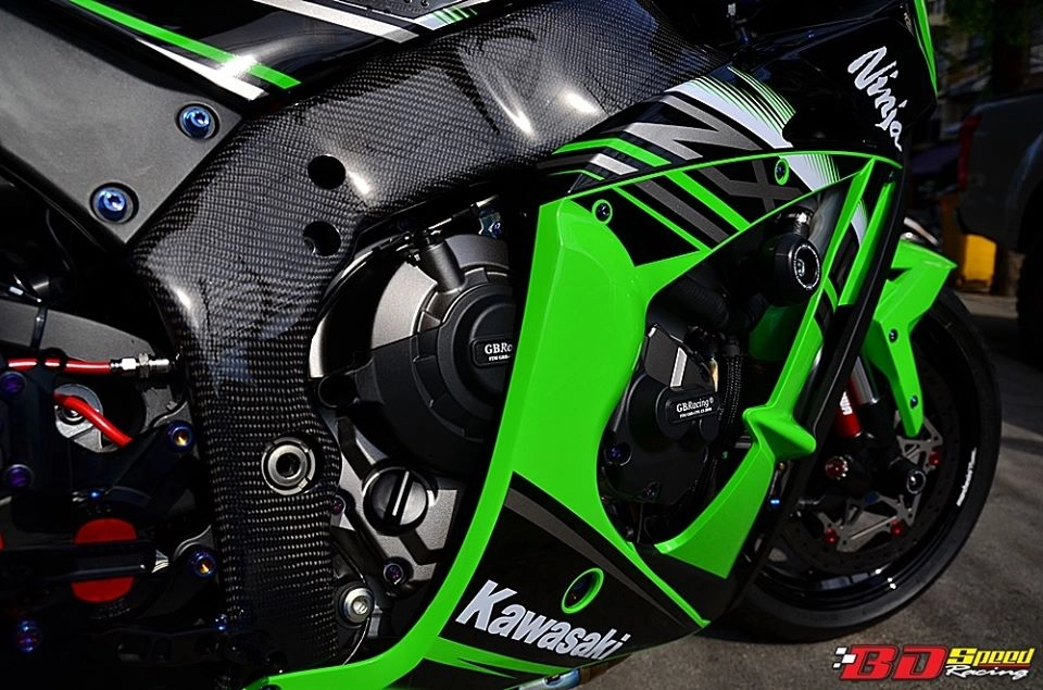 Kawasaki ninja zx-10r độ đẹp mê hồn với loạt trang bị đường đua - 15