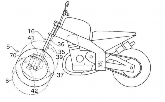 Kawasaki tiết lộ bằng sáng chế mẫu xe ba bánh mới - 1