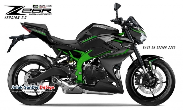 Kawasaki z-25r trang bị động cơ 4 xi-lanh 250cc lộ diện ảnh thiết kế mới - 3