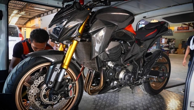 Kawasaki z800 độ đầy đẳng cấp với diện mạo full carbon - 9