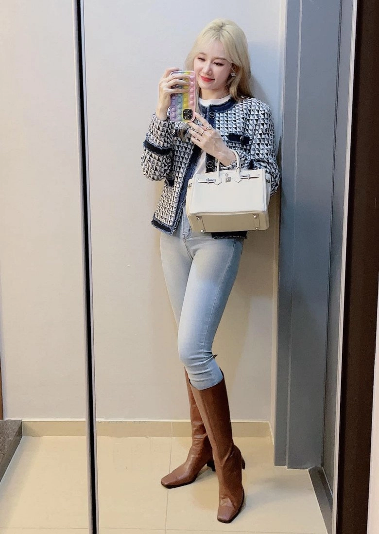 Không còn có thù với hàng hiệu hari won xách túi gần tỷ đồng chồng tặng mặc sang chuẩn gái hàn - 3