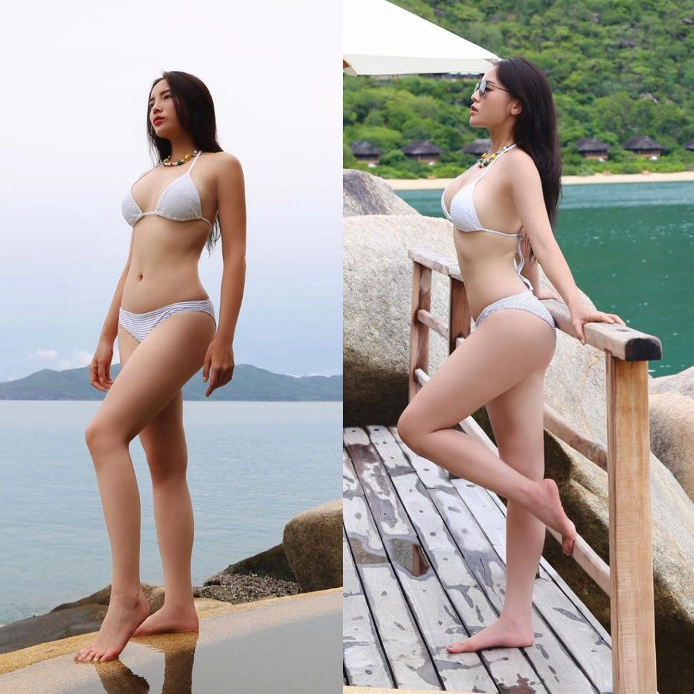 Kỳ duyên diện bikini khoe dáng đẹp như tạc nhưng chú ý hơn là làn da mất mác hoa hậu - 1