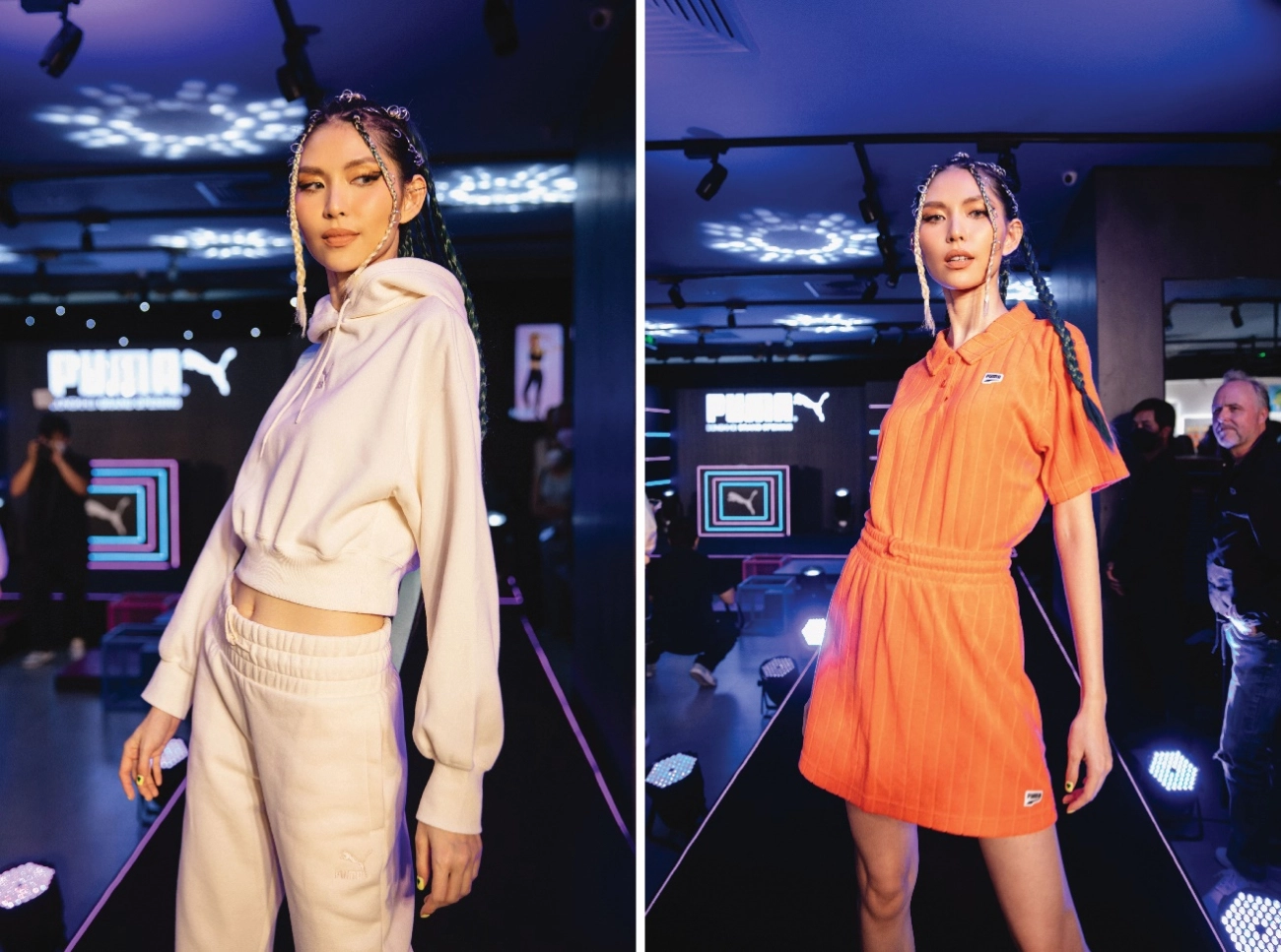 Kỳ duyên minh triệu cùng tyhd thùy dương lên đồ công phá sàn catwalk của puma vincom đồng khởi - 3