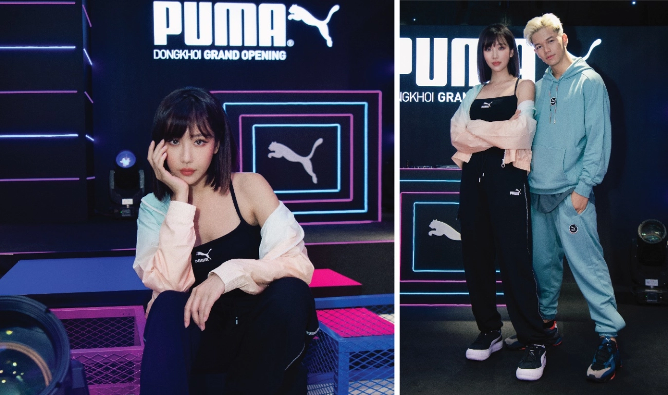 Kỳ duyên minh triệu cùng tyhd thùy dương lên đồ công phá sàn catwalk của puma vincom đồng khởi - 11