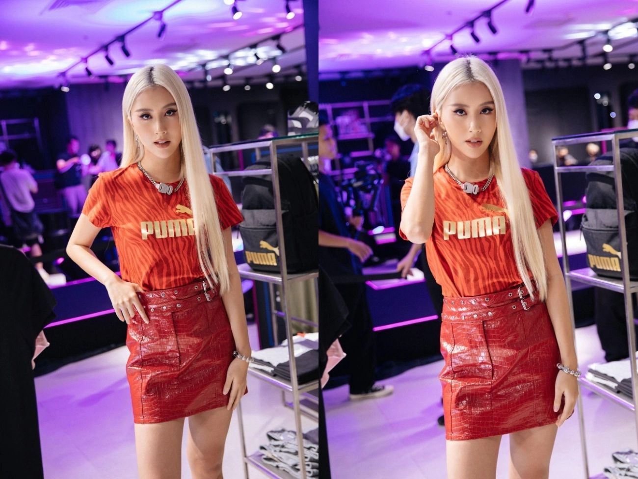 Kỳ duyên minh triệu cùng tyhd thùy dương lên đồ công phá sàn catwalk của puma vincom đồng khởi - 12