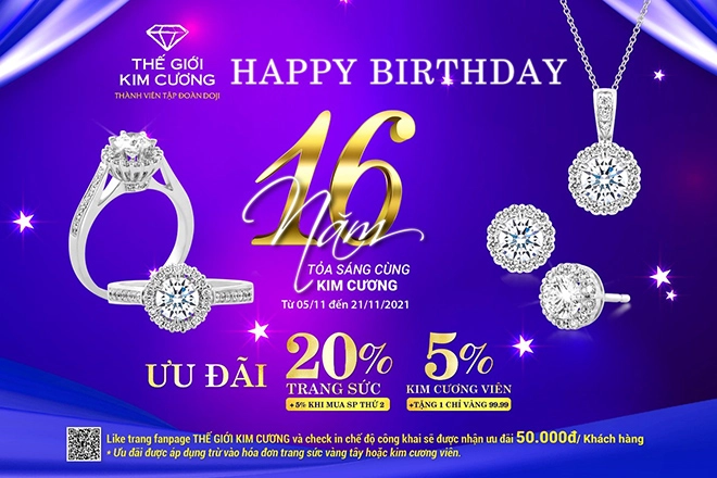 Kỷ niệm hành trình 16 năm tỏa sáng thế giới kim cương tung ưu đãi khủng tri ân khách hàng - 1