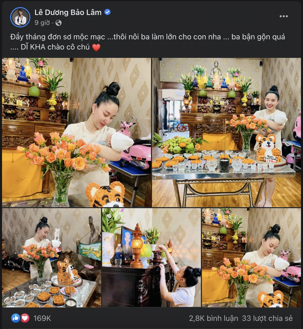 Lê dương bảo lâm thu nhập 3 tỷtháng lễ đầy tháng của quý tử độc nhất giản dị bất ngờ - 3