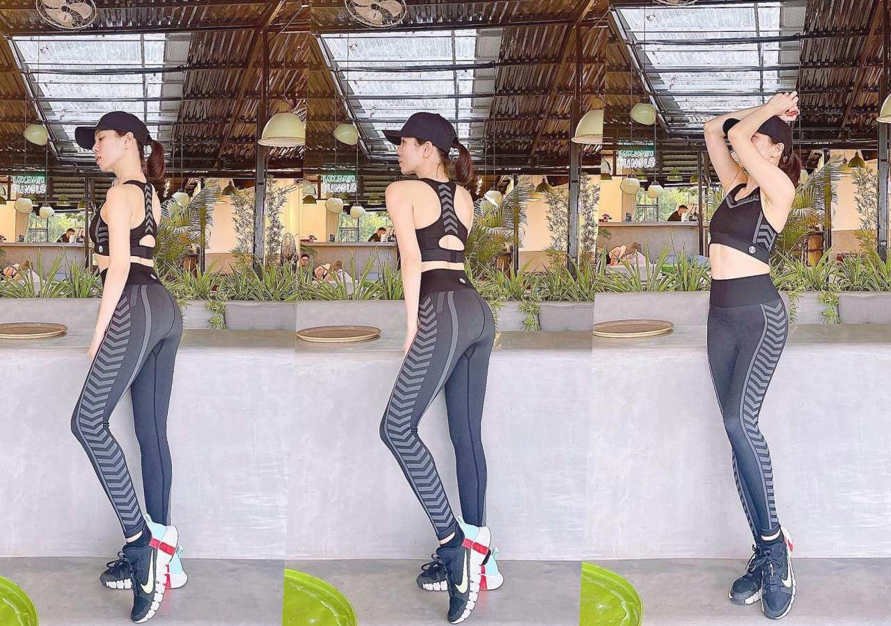 Mặc ai chê già xấu lệ quyên vẫn lẳng lặng squat cả xấp tạ xem kĩ thuật còn choáng hơn - 5