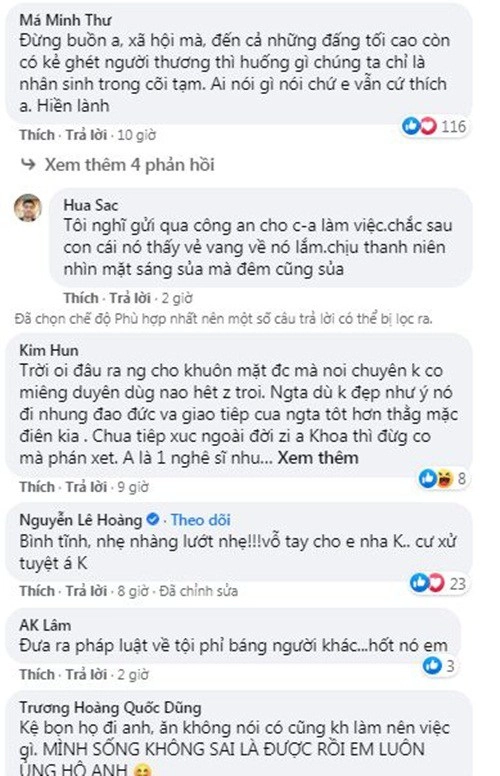 Mạc văn khoa đau lòng chat với người chê con gái xấu bố mẹ xấu đẻ con đẹp sao được - 4