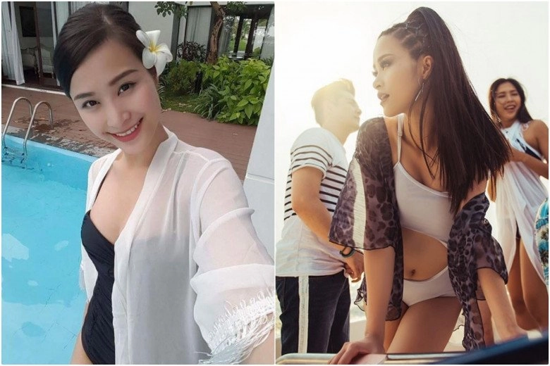 Mẹ bỉm hot nhất vbiz kéo trễ quần biến tấu áo tắm nửa kín nửa hở phóng khoángchẳng kém ngọc trinh - 7