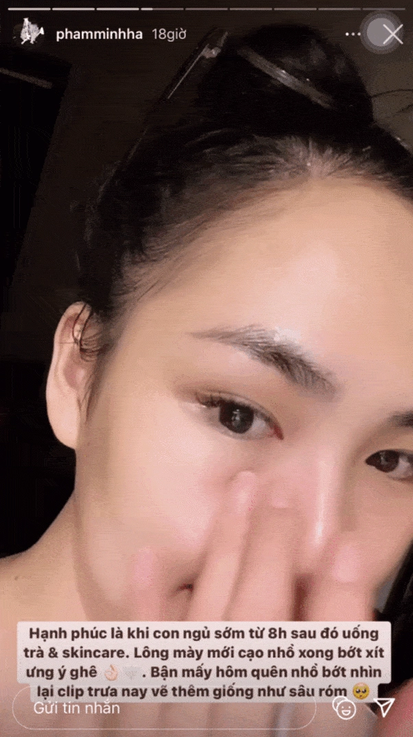 Mẹ bỉm minh hà khoe chân mày và hàng mi nhưng làn da căng bóng chiếm sóng - 3