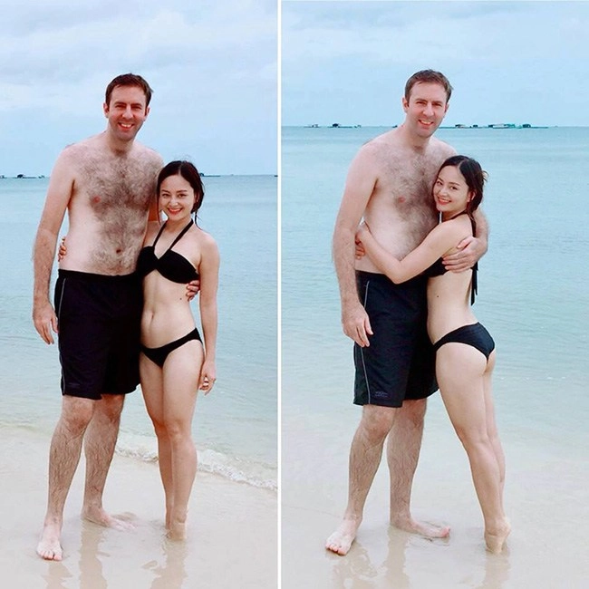 Mẹ con lan phương hút ánh nhìn ở bể bơi mẹ u40 trắng nõn con gái lai tây xinh xắn - 8