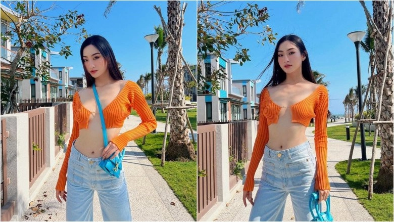 Mẹ không cho mặc hở hoa hậu lương thùy linh vẫn có cách diện sexy khoe dáng ngọc - 9