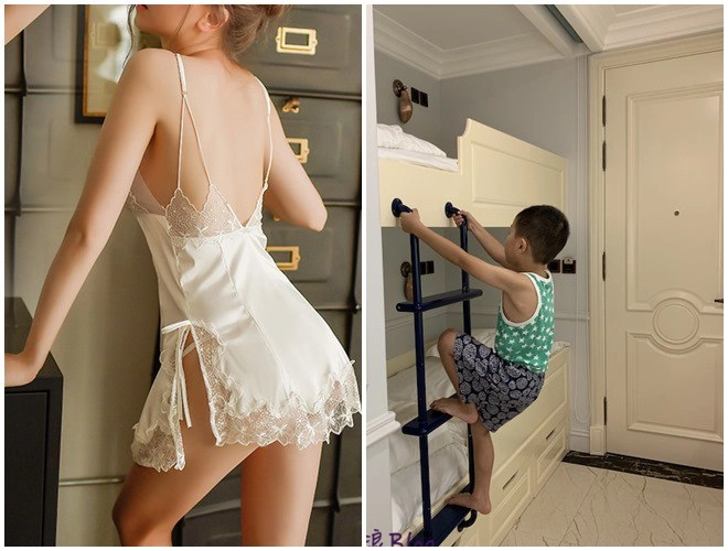 Mẹ mặcváy ngủ hở hang con trai nói 1 câu khiến bà lập tứcthay thề không mặc lại - 1