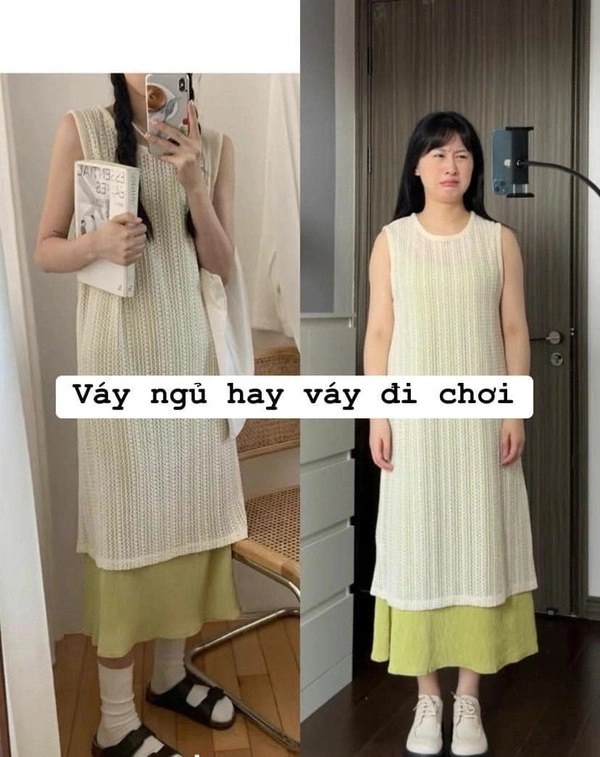 Một chiếc váy hai số phận cô gái chứng minh mua hàng online mà không hợp dáng thì cũng hỏng - 2