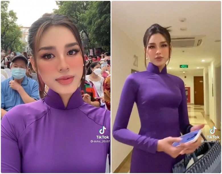 Một ngày chạy show co giò của đỗ thị hà tay ôm vương miện mặc nguyên đầm dạ hội đi thi - 1