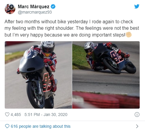 Motogp 2020 - marquez cầm lái nsf250 moto3 để kiểm tra thể lực sau phẩu thuật - 4