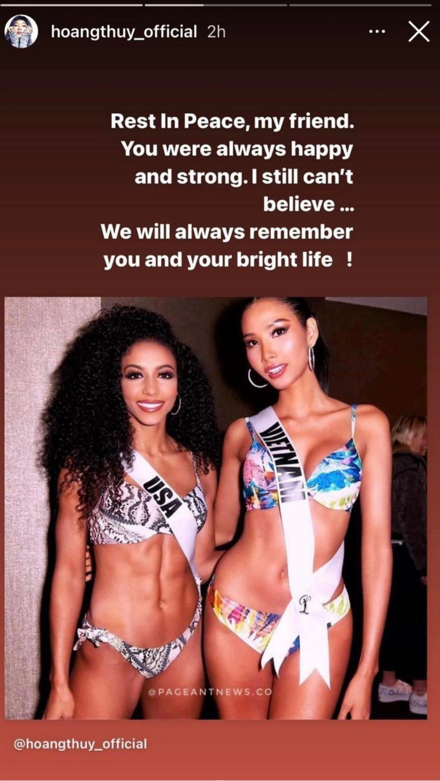 Nàng hậu từng là đối thủ của hoàng thuỳ tại miss universe 2017 qua đời - 1