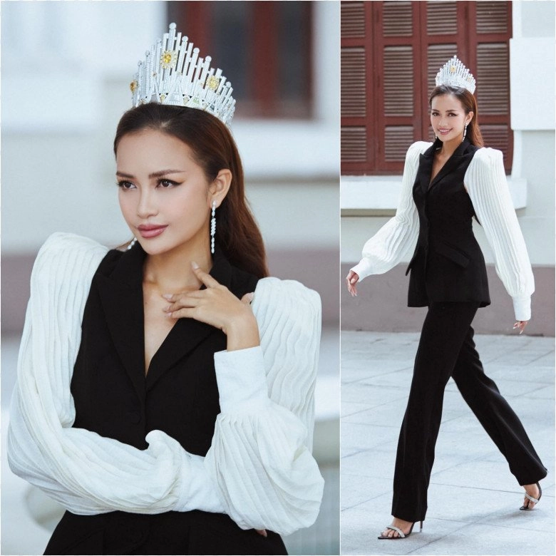 Ngọc châu diện lại thiết kế hồ ngọc hà mặc đi làm fan đòi giải cứu vì nhìn hoa hậu như mẹ bỉm - 5