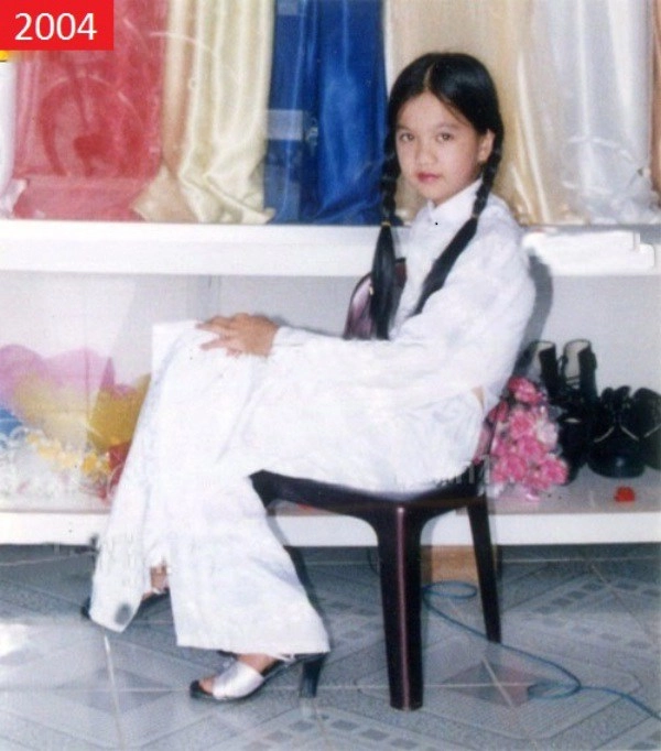 Ngọc trinh bị đồn phẫu thuật cắt mí nhưng so sánh ảnh thời bé mới thấy sai - 2