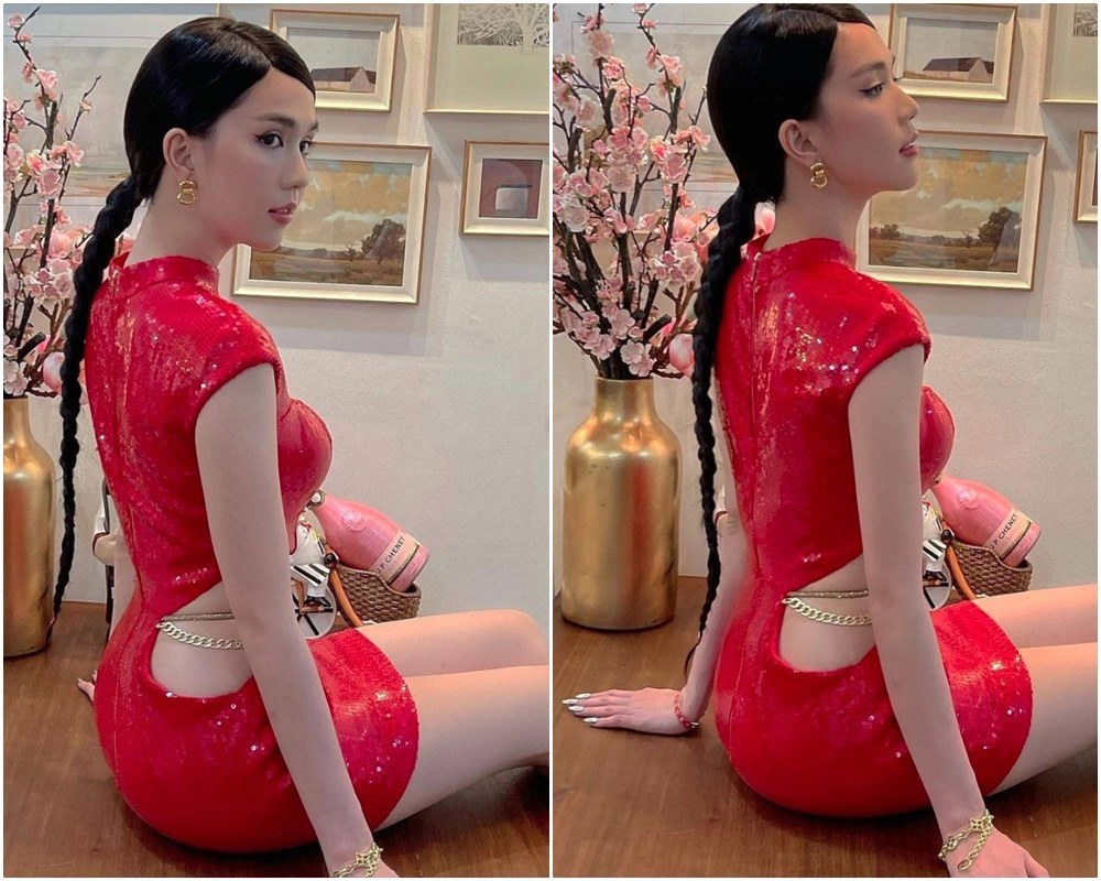 Ngọc trinh tết này khác hẳn tết xưa xả vai gái táo bạo mặc đồ bộ kín bưng - 10
