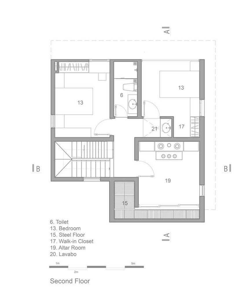 Ngôi nhà 4 tầng xây trên đất méo vẫn đẹp - 17