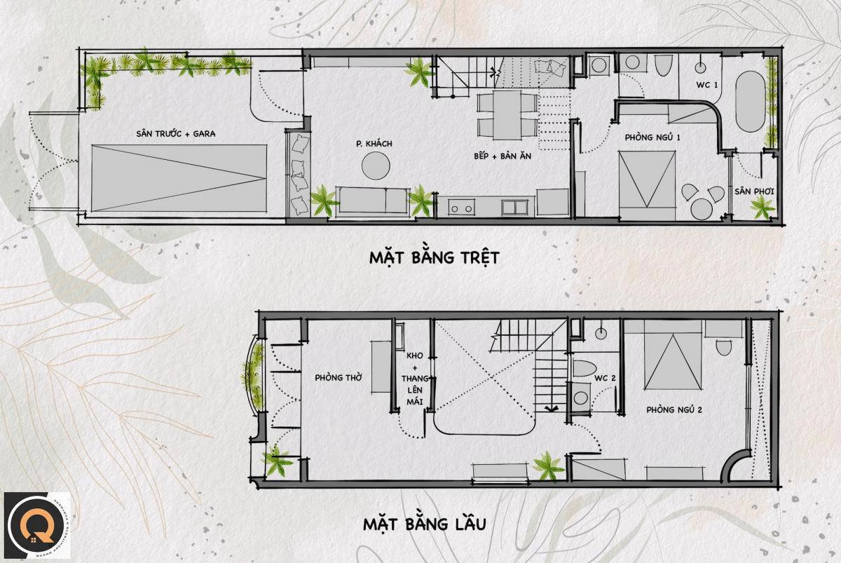 Nhà ống màu xanh lá cho gia đình 3 người gây sốt - 18