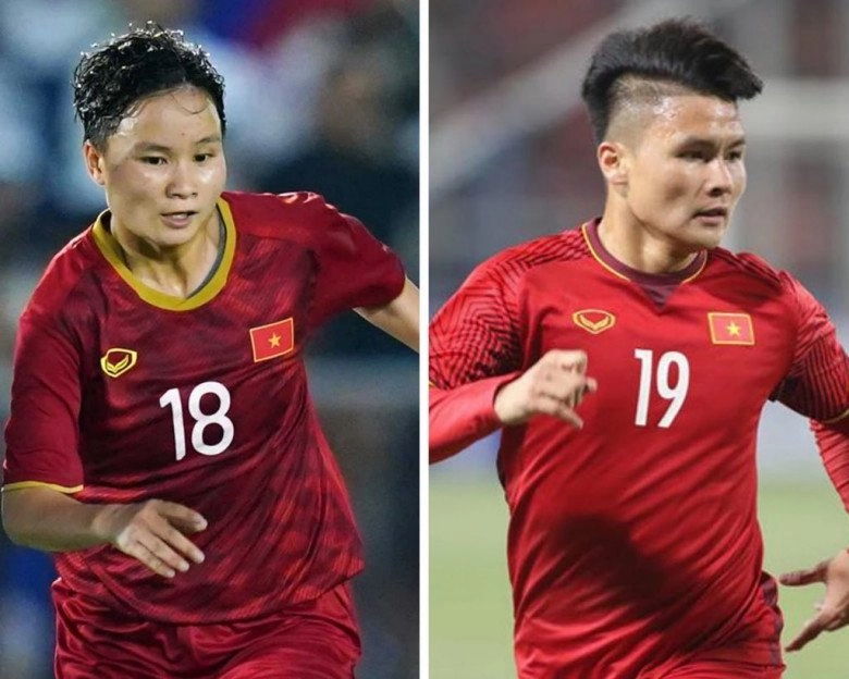 Nữ cầu thủ giành cúp vàng sea games 31 được ví như em gái quang hải góc nghiêng trông càng giống - 1