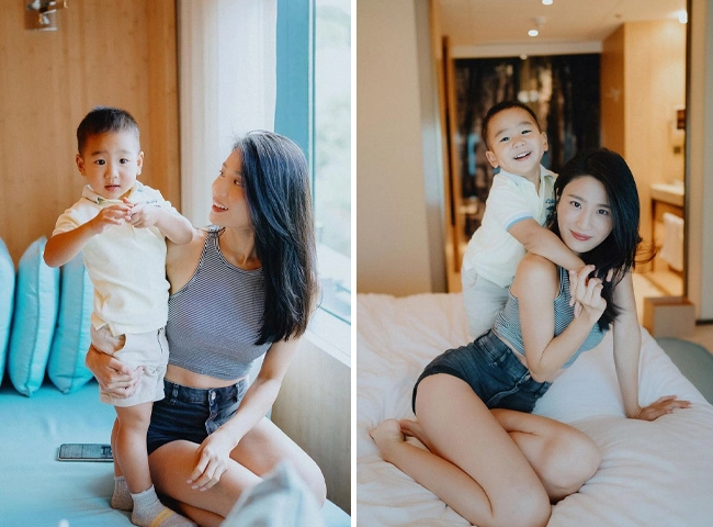 Nữ hlv mặc áo tắm đẹp nhất nhì xứ đài đẻ con xong chồng ngắm không rời mắt - 7