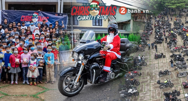 Ông già noel chạy xe mô tô pkl phát quà cho các em nhỏ vùng cao - 1