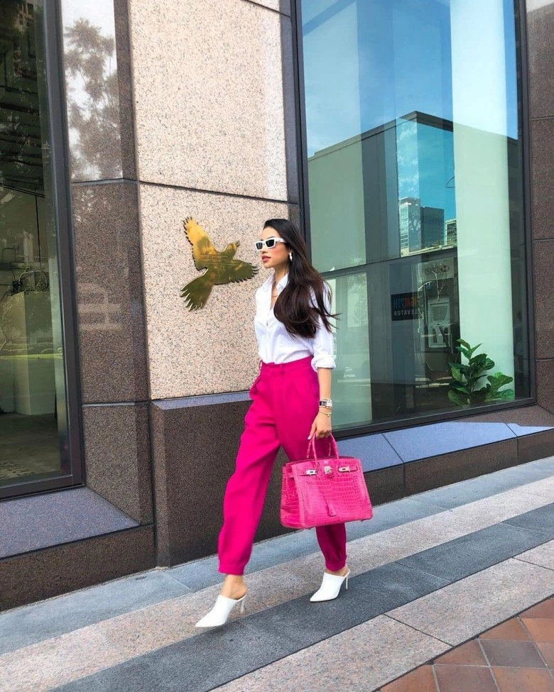 Phạm hương mặc một chiếc quần từ mỹ về đến việt namđổi cách phối vẫn đẹp ngời ngời - 8