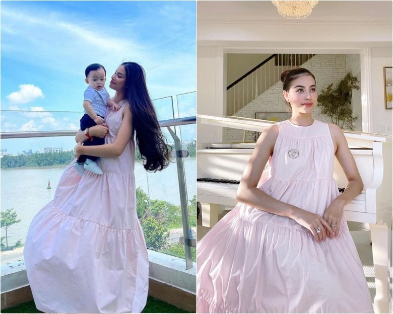 Phạm hương trồi sụt phong cách khi về việt nam tận dụng đồ cũ còn để hở miếng lót ngực - 8
