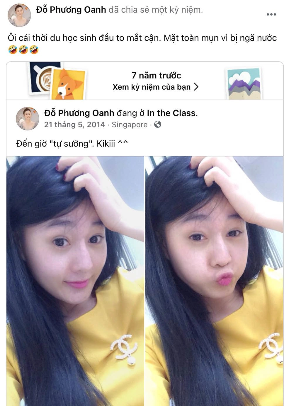 Phương oanh chia sẻ ảnh thời là du học sinh cđm khó tin nhan sắc lão hoá ngược - 2