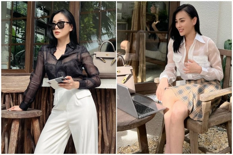 quỳnh búp bê phương oanh mặc gì cũng sang nổi nhất là cây đồ trắng dát thêm túi hermes trăm triệu - 6