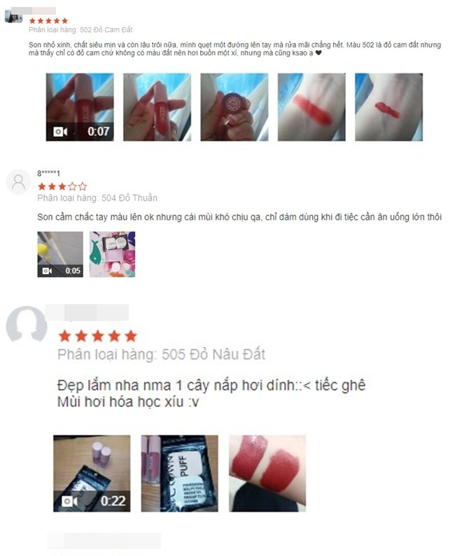 Review 4 loai son re duoi 100k hang noi đia trung thái đuoc bay ban tren cac san tmđt - 3